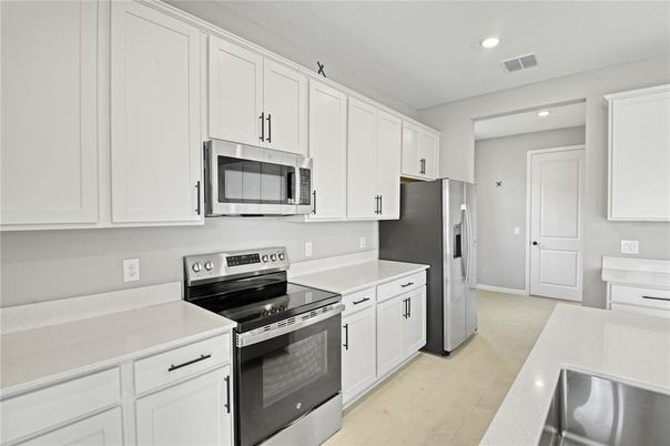 Interior, Kitchen, Recessed Lighting, Stainless Steel Appliances