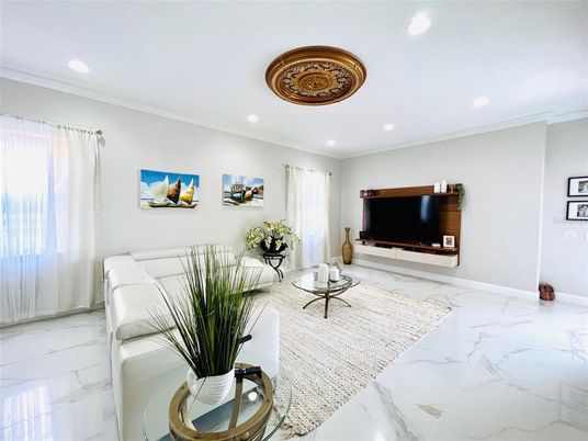 Interior, Living room, Marble, Recessed Lighting