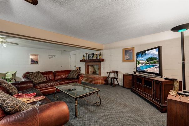 Interior, Living room, Stone Walls