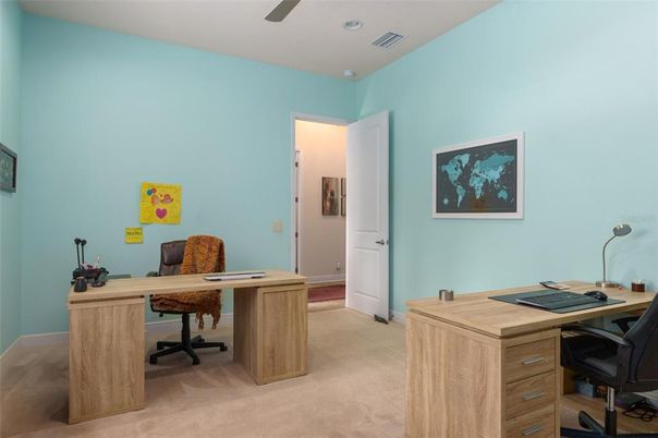 Home Office, Interior, Recessed Lighting