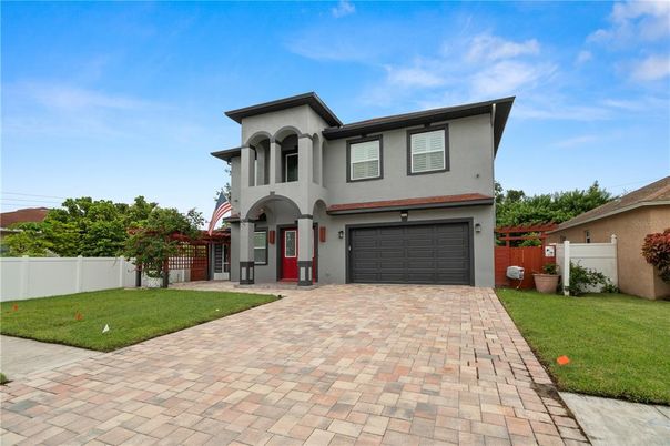 Attached, Backyard, Exterior, Facade, Mediterranean