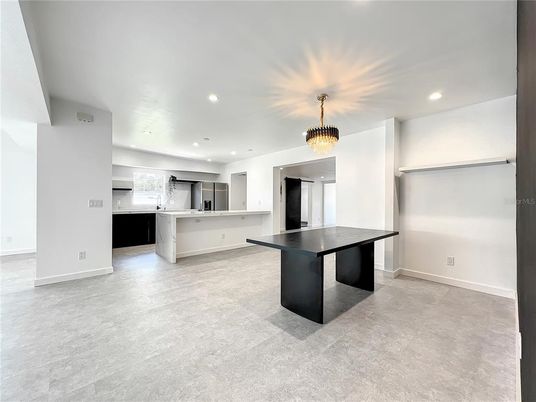 Chandelier, Interior, Kitchen, Recessed Lighting