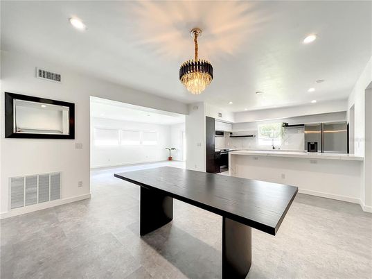 Chandelier, Interior, Kitchen, Recessed Lighting