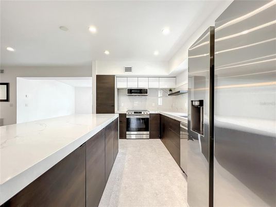 Interior, Kitchen, Recessed Lighting, Stainless Steel Appliances