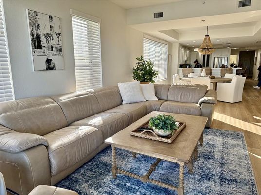 Dining room, Interior, Kitchen, Living room, Pendant Lights, Recessed Lighting, Wood Texture Flooring