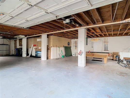 Garage, Interior, Wooden Beams, Wooden Ceilings
