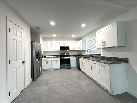 Interior, Kitchen, Recessed Lighting, Stainless Steel Appliances