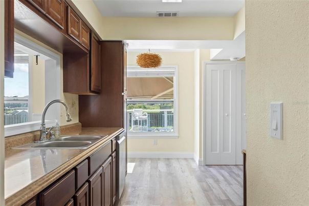 Interior, Kitchen, Wood Texture Flooring