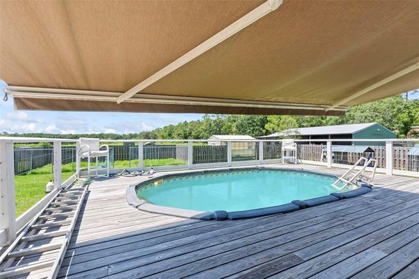 Exterior, Pool, Wood Texture Flooring