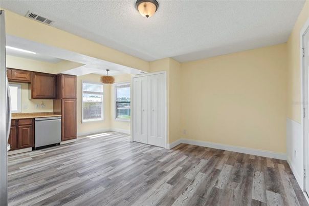 Empty room, Interior, Kitchen, Wood Texture Flooring