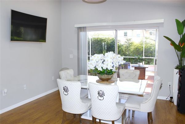 Dining room, Interior, Wood Texture Flooring