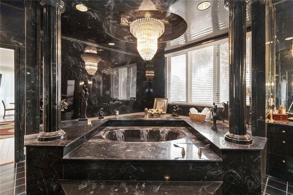 Bathroom, Chandelier, Interior
