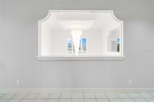 Chandelier, Empty room, Interior