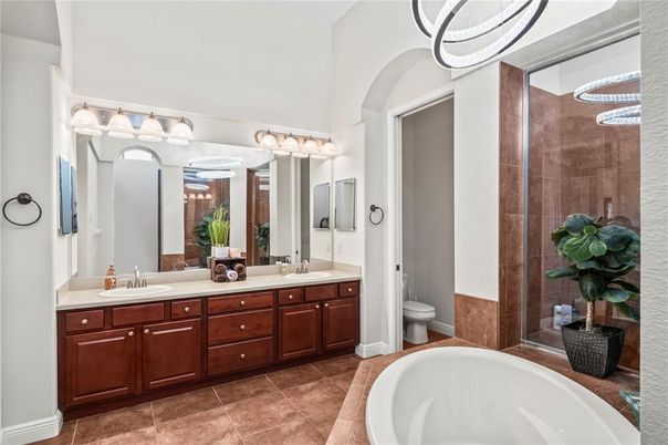 Bathroom, Dual Sink Vanities, Glass Shower, Interior