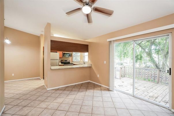 Empty room, Interior, Kitchen, Stainless Steel Appliances