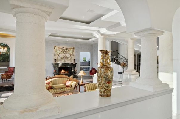 Fireplace, Interior, Living room, Recessed Lighting