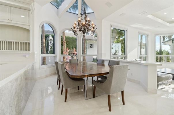 Chandelier, Dining room, Interior, Recessed Lighting