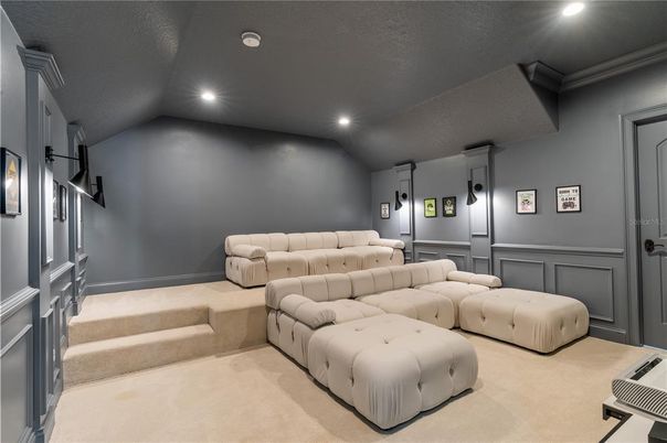 Home Theatre Room, Interior, Projection Screen, Recessed Lighting, Theatre Room
