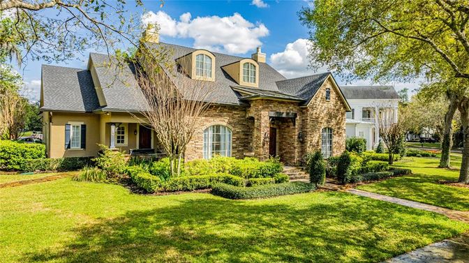 Backyard, Exterior, Facade, Brick Facade, French Provincial