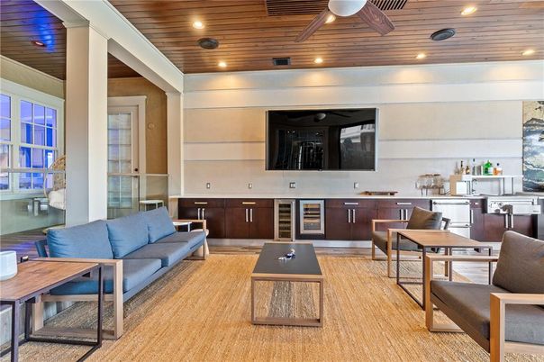 Interior, Living room, Recessed Lighting, Wooden Ceilings, Wood Texture Flooring