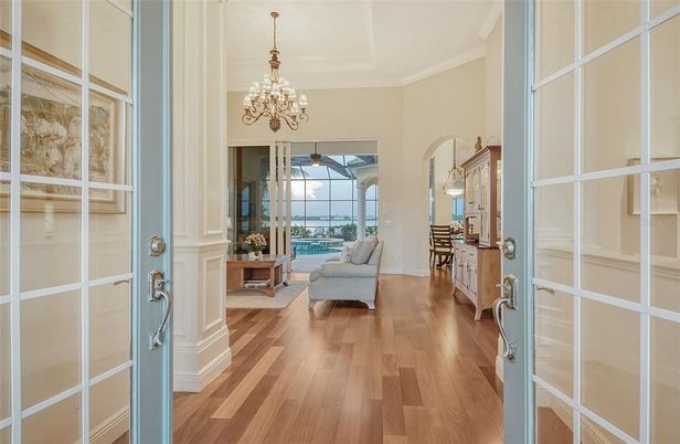 Chandelier, Interior, Wood Texture Flooring