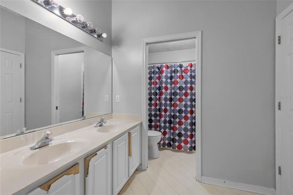 Bathroom, Dual Sink Vanities, Interior, Wood Texture Flooring