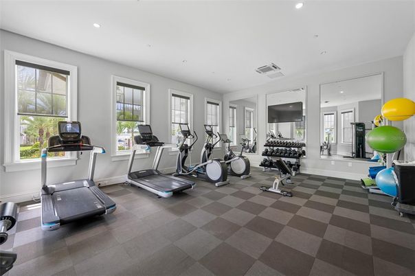 Fitness Equipment, Gym, Interior, Recessed Lighting