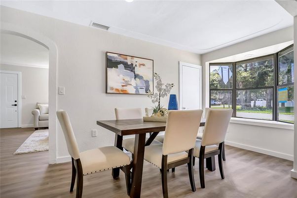 Dining room, Interior, Wood Texture Flooring