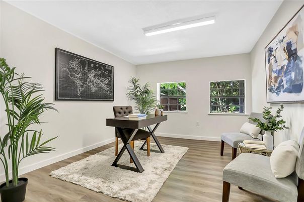 Home Office, Interior, Wood Texture Flooring