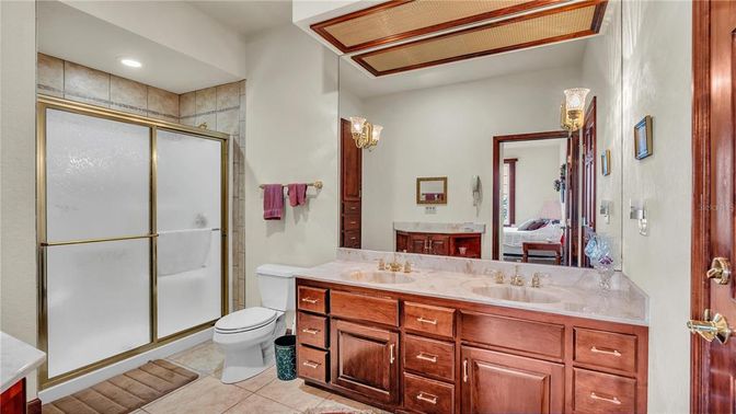 Bathroom, Bedroom, Glass Shower, Interior, Recessed Lighting