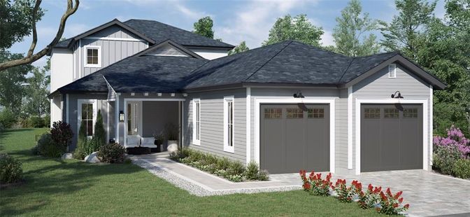 Attached, Exterior, Facade, Ranch