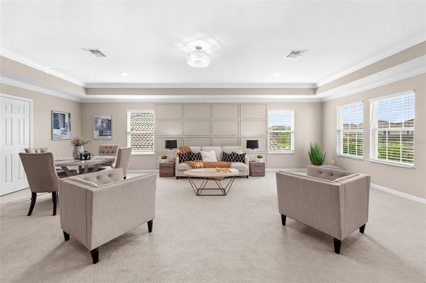 Dining room, Interior, Living room, Recessed Lighting