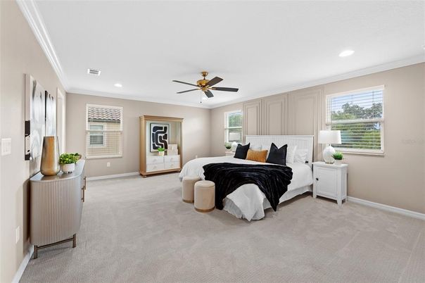 Bedroom, Interior, Recessed Lighting