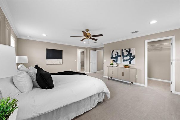 Bedroom, Interior, Recessed Lighting