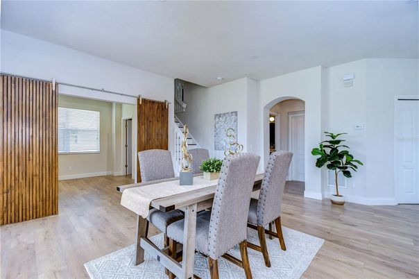 Dining room, Interior, Wood Texture Flooring