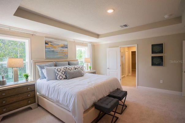 Bedroom, Interior, Recessed Lighting