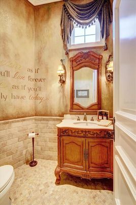 Bathroom, Interior, Stone Walls