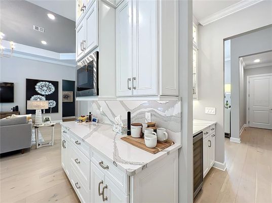 Interior, Kitchen, Living room, Recessed Lighting, Wood Texture Flooring