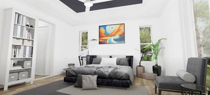 Bedroom, Interior, Wood Texture Flooring