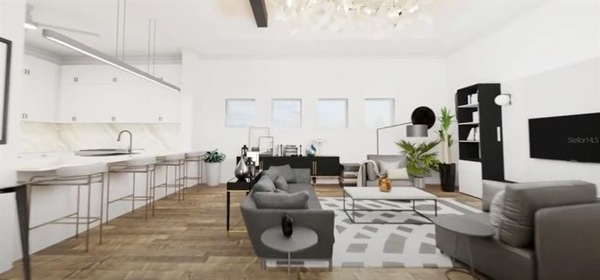Interior, Living room, Marble Walls, Pendant Lights, Wood Texture Flooring