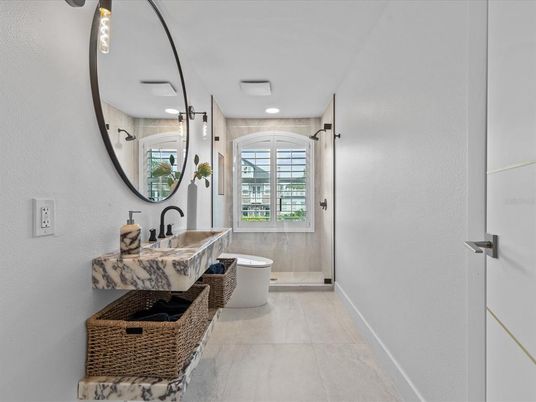 Bathroom, Interior, Recessed Lighting