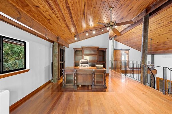 Home Office, Interior, Wooden Beams, Wooden Ceilings, Wood Texture Flooring