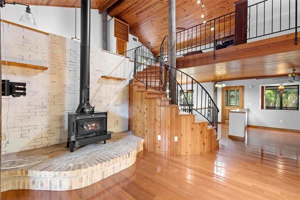 Fireplace, Interior, Wooden Ceilings, Wood Texture Flooring
