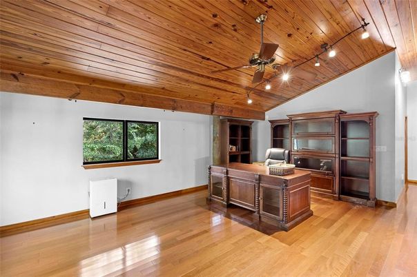 Home Office, Interior, Wooden Ceilings, Wood Texture Flooring
