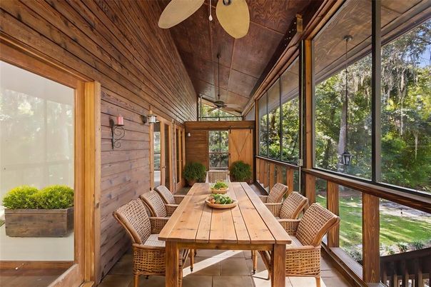 Interior, Sun Room, Wooden Ceilings, Wooden Walls