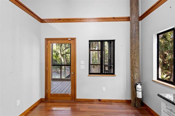 Empty room, Interior, Wooden Beams, Wood Texture Flooring