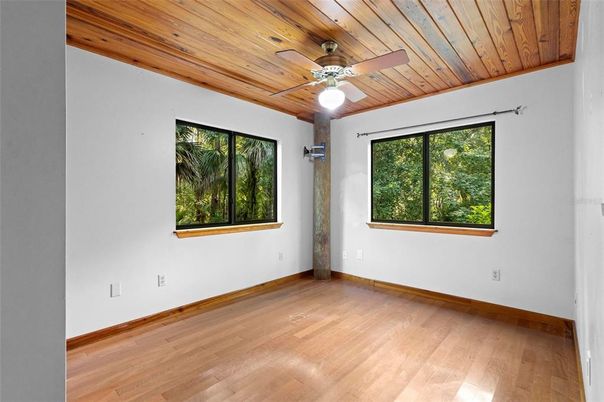 Empty room, Interior, Wooden Ceilings, Wood Texture Flooring