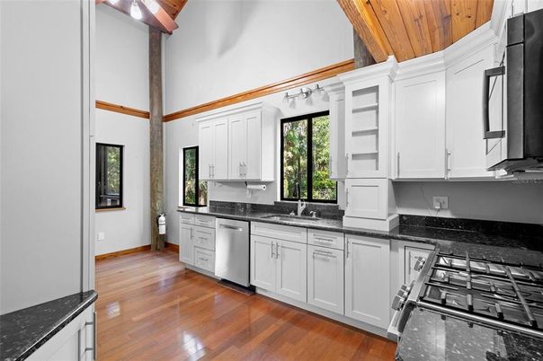 Interior, Kitchen, Wooden Ceilings, Wood Texture Flooring