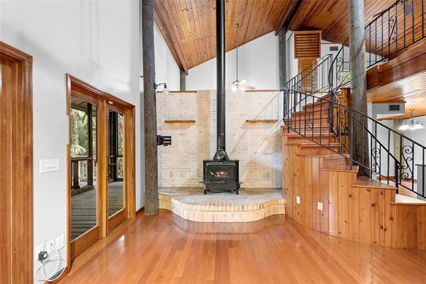 Fireplace, Interior, Wooden Ceilings, Wood Texture Flooring, Wooden Walls