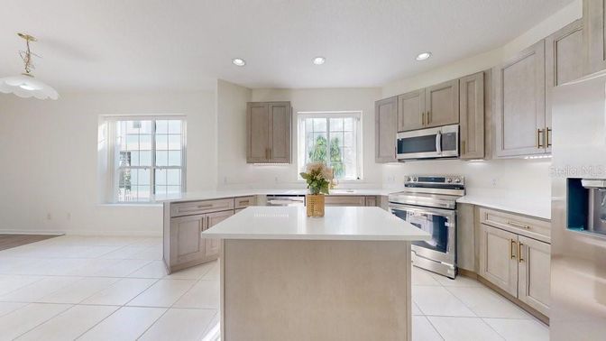 Interior, Kitchen, Recessed Lighting, Stainless Steel Appliances